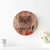 Grande Horloge Ronde Pays Whimsical de Barn Owl (Maison)
