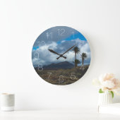 Grande Horloge Ronde Paysage de Lanzarote (Maison)