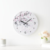 Grande Horloge Ronde Paysage Pastel Cherry Blossom (Maison)