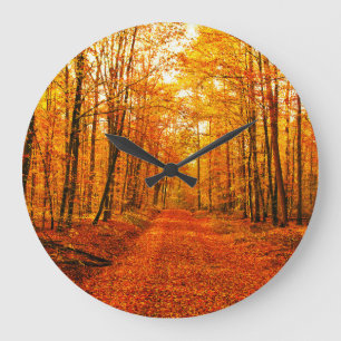 Grande Horloge Ronde Paysage pittoresque du Chemin d'Automne