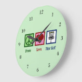 Grande Horloge Ronde Peace Love Disk Golf (Angle)