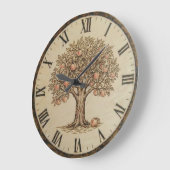 Grande Horloge Ronde Peach Tree Wall Clock  (Angle)