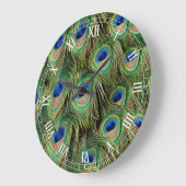 Grande Horloge Ronde Peacock roman Numeral Clock (Angle)