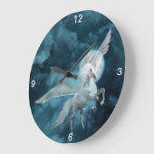 Grande Horloge Ronde Pegasus clair de lune (Angle)