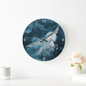 Grande Horloge Ronde Pegasus clair de lune (Maison)