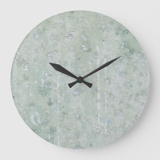 Grande Horloge Ronde Peinture Abstraite blanche et gris (Recto)