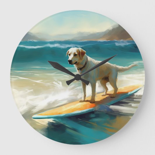 Grande Horloge Ronde Peinture Anatolie Shepherd Beach Surf (Recto)