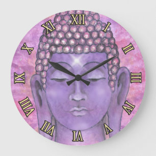 Grande Horloge Ronde Peinture de bouddha