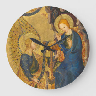Grande Horloge Ronde Peinture de Gabriel et Marie