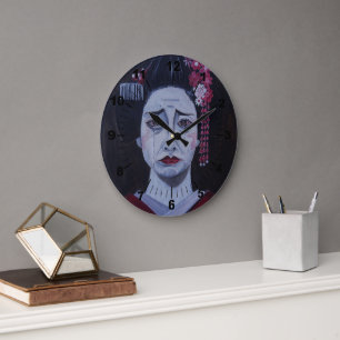 Grande Horloge Ronde Peinture tristement belle d'Alfred Fox