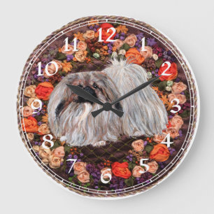 Grande Horloge Ronde Pekingese Clock