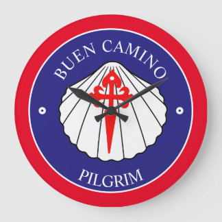 Grande Horloge Ronde pèlerins de Buen Camino traversent coquille