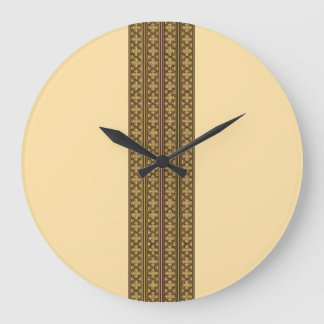 Grande Horloge Ronde Pendentif croix Telet - Début sur marron