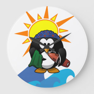 Grande Horloge Ronde Penguin Clock