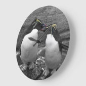 Grande Horloge Ronde Penguin Colour Splash (Angle)