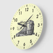 Grande Horloge Ronde Pennsylvania Railroad Modern Train Power (Angle)