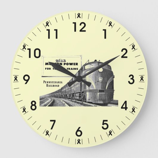 Grande Horloge Ronde Pennsylvania Railroad Modern Train Power (Recto)