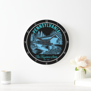 Grande Horloge Ronde Pennsylvanie Pont Couvert de l'État de Keystone