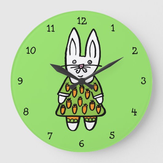 Grande Horloge Ronde Penny le lapin (Recto)