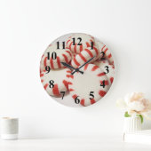 Grande Horloge Ronde Peppermints rouges (Maison)