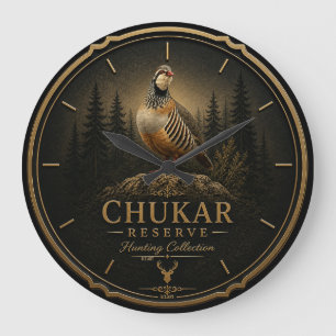 Grande Horloge Ronde Perdrix Chukar ,Art