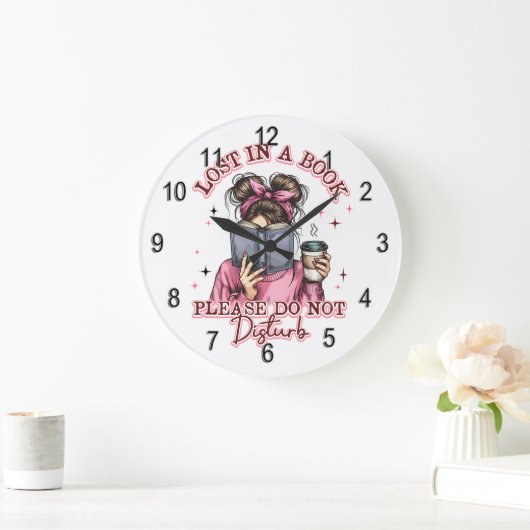 Grande Horloge Ronde Perdu dans un livre... (Maison)
