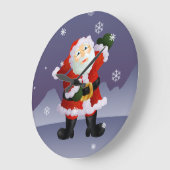 Grande Horloge Ronde Père Noël (Angle)