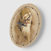 Grande Horloge Ronde Père Noël 2 (Angle)