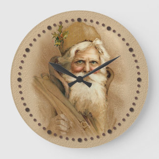 Grande Horloge Ronde Père Noël 2