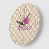 Grande Horloge Ronde Perles Charming Chic, Tiara, Princesse, Glitterie (Angle)