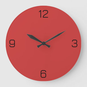 Grande Horloge Ronde Perse Rouge CA3433 Couleur avec option Ajouter vot