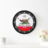 Grande Horloge Ronde Personalized California State Flag Design on a (Maison)