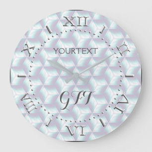 Grande Horloge Ronde Personalized Checkered Mother of Pearl Style on a