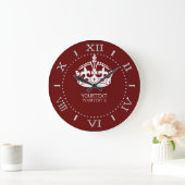 Grande Horloge Ronde Personalized KEEP CALM Crown your text dial on a (Maison)