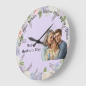 Grande Horloge Ronde personalized mother's day photo (Angle)
