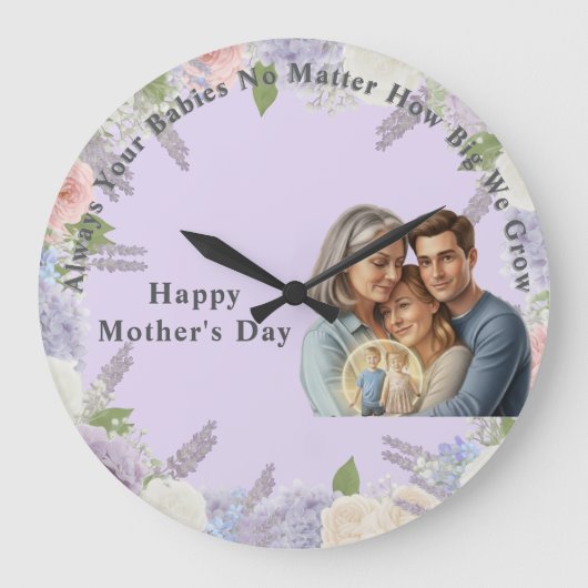 Grande Horloge Ronde personalized mother's day photo (Recto)