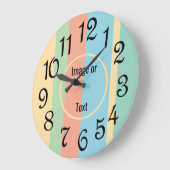 Grande Horloge Ronde Personalized Striped Clock (Angle)