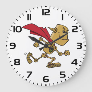 Grande Horloge Ronde Personnage de dessin animé de robot super-héros co