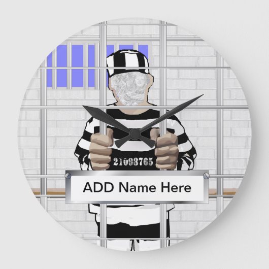 Grande Horloge Ronde Personnalisé drôle visage Conviction modèle (Recto)