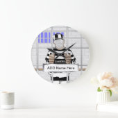 Grande Horloge Ronde Personnalisé drôle visage Conviction modèle (Maison)