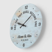 Grande Horloge Ronde Personnalisé et les deux deviendront une seule cha (Angle)