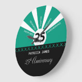 Grande Horloge Ronde Personnaliser, 25e anniversaire de l'employé (Angle)