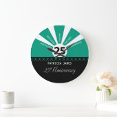 Grande Horloge Ronde Personnaliser, 25e anniversaire de l'employé (Maison)