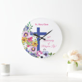 Grande Horloge Ronde Personnaliser, 40e anniversaire Nun vie religieuse (Maison)