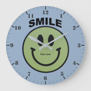 Grande Horloge Ronde Personnaliser le sourire