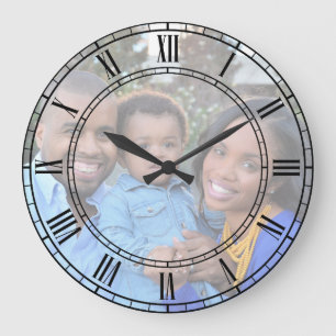 Grande Horloge Ronde Personnalisez la photo de famille