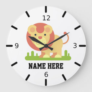 Grande Horloge Ronde Personnalisez votre propre lion
