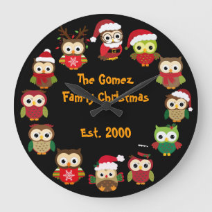 Grande Horloge Ronde Personnalité de Custom Christmas