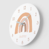 Grande Horloge Ronde Personnalité de Cute Boho (Angle)