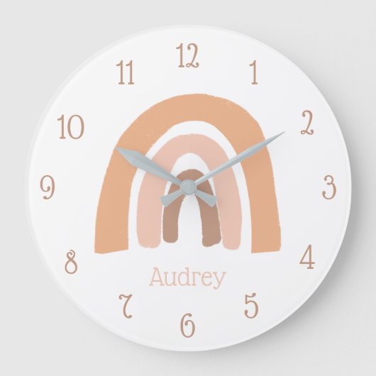 Grande Horloge Ronde Personnalité de Cute Boho (Recto)